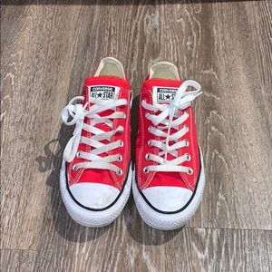 Red low top converse! Size 7!